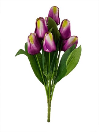Bukiet dużych tulipanów x 9 SATYNA AFL0803 48 cm (Violet)