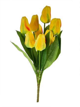 Bukiet dużych tulipanów x 9 SATYNA AFL0803 48 cm (Yellow)