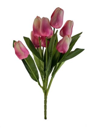 Bukiet dużych tulipanów x 9 SATYNA AFL0803 48 cm (pink)