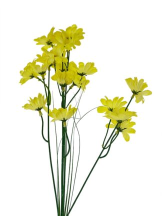 Margaretka na gałązce 18 kwiatów (cytrynowy żółty) 62cm